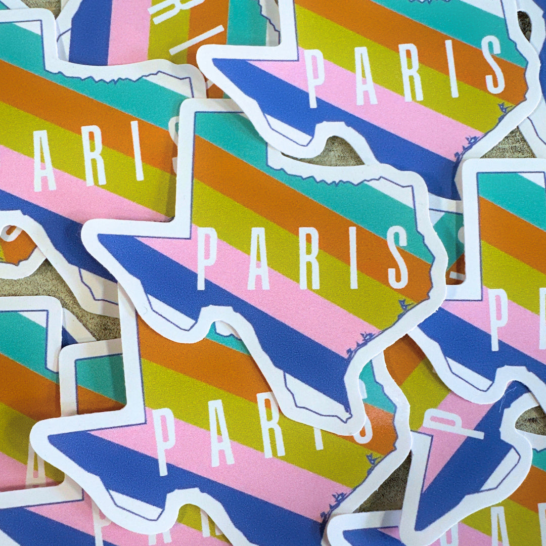 Paris Texas Stripe Sticker
