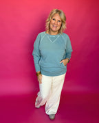 Midwinter Night Top in Ash Blue