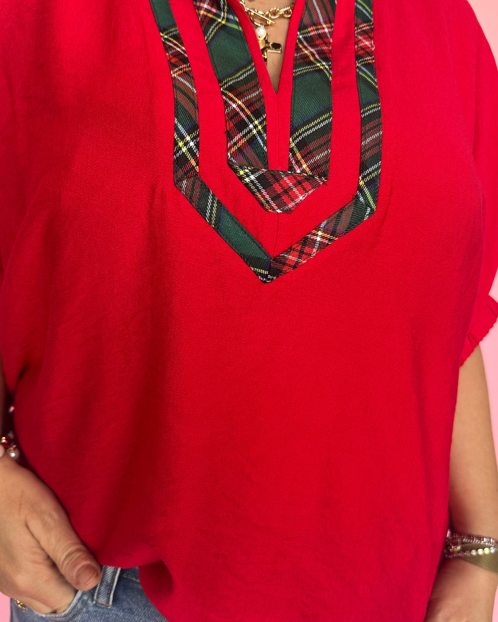 Merry Tartan Top
