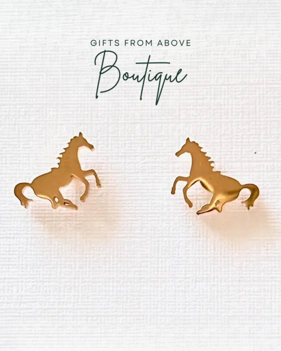 Mustang Gold Stud Earring