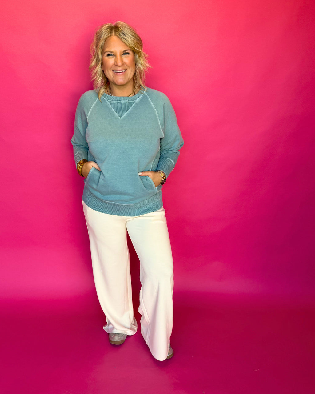 Midwinter Night Top in Ash Blue