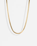 18K Gold Herringbone 20" Chain Necklace - Water Resistant