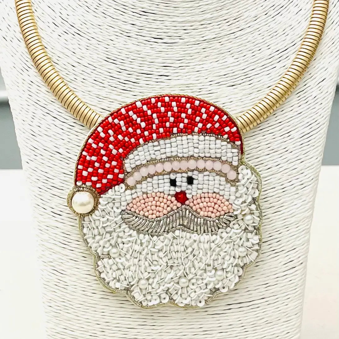 Holly Jolly Santa Necklace