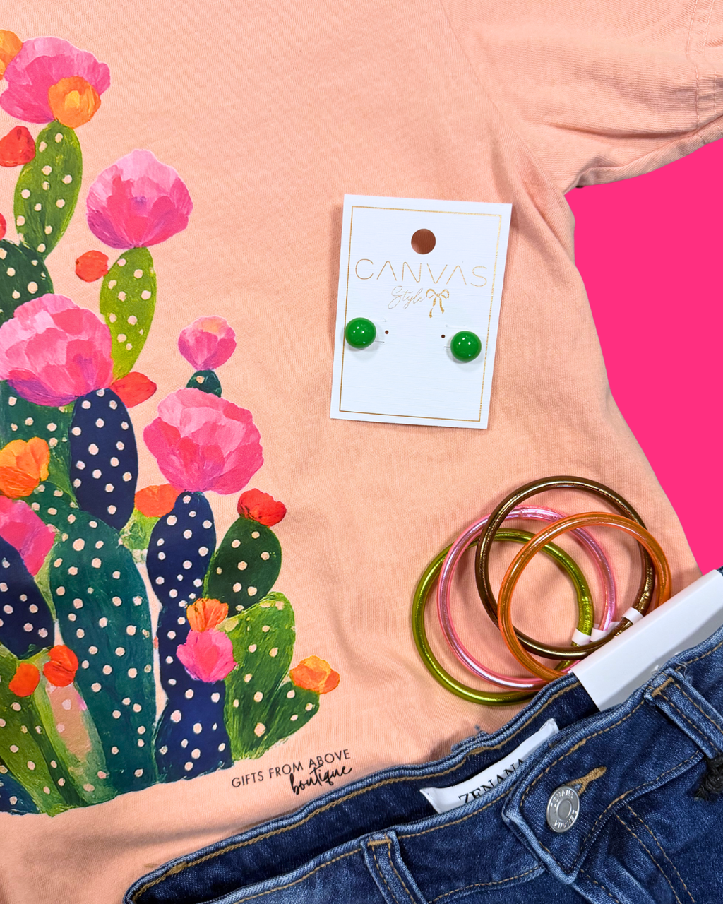 Floral Cactus Tee
