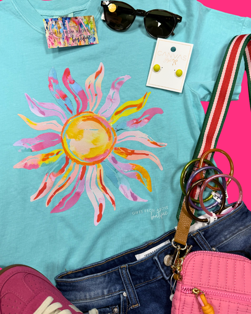 Neon Sunburst Tee