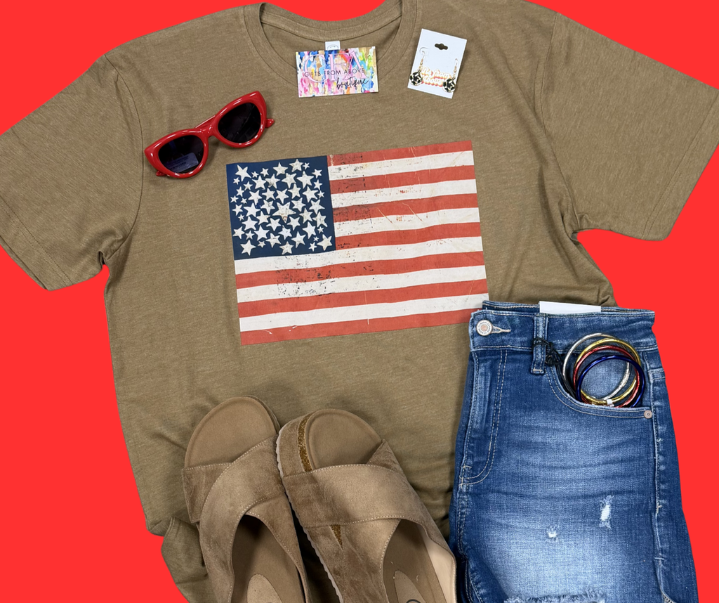 Vintage American Flag Tee
