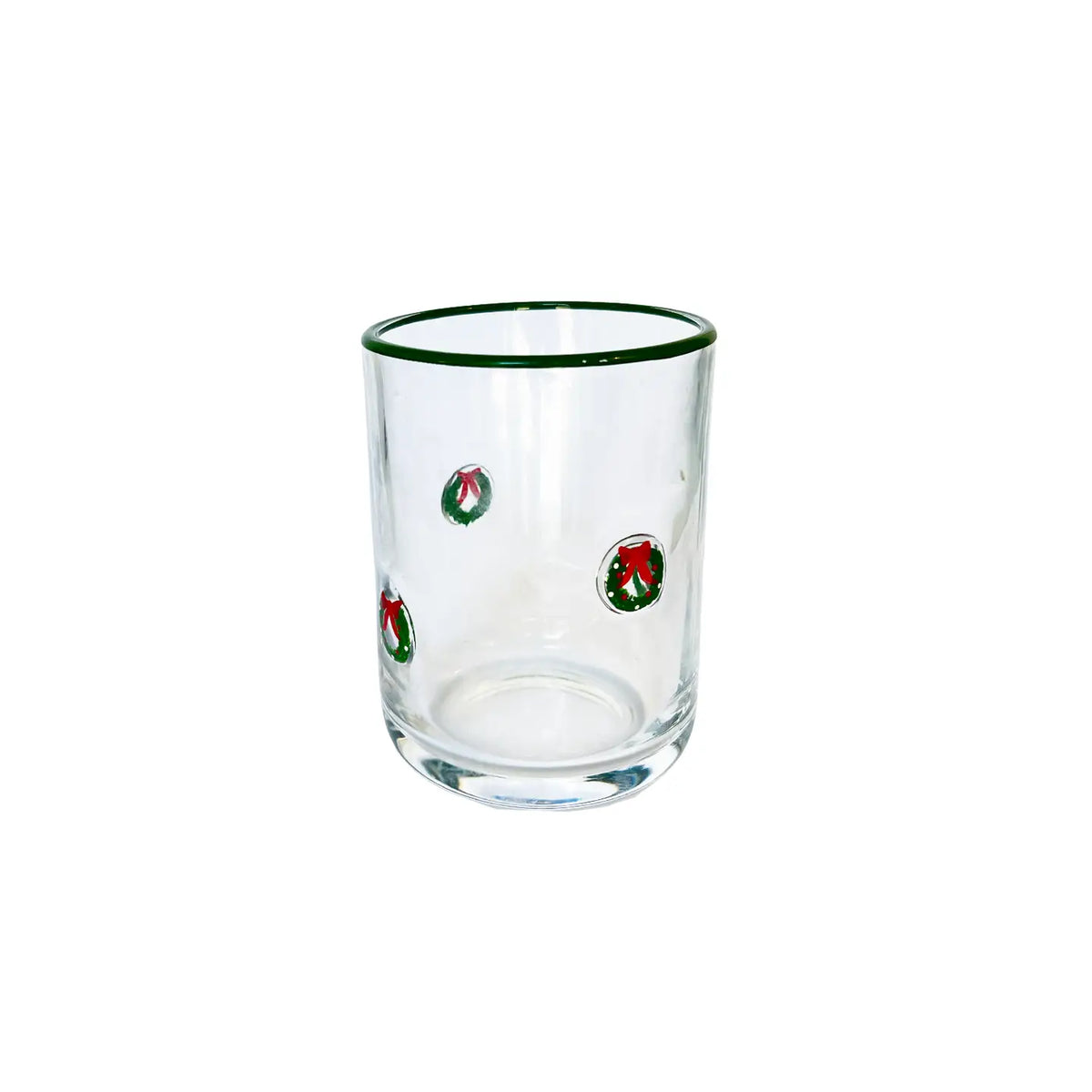 Merry Little Wreath Drinking Glass