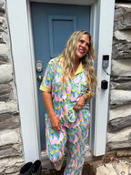 Pink Chickens Luxe Pajama Set