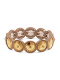 Round Crystal Stretch Bracelet-Champange