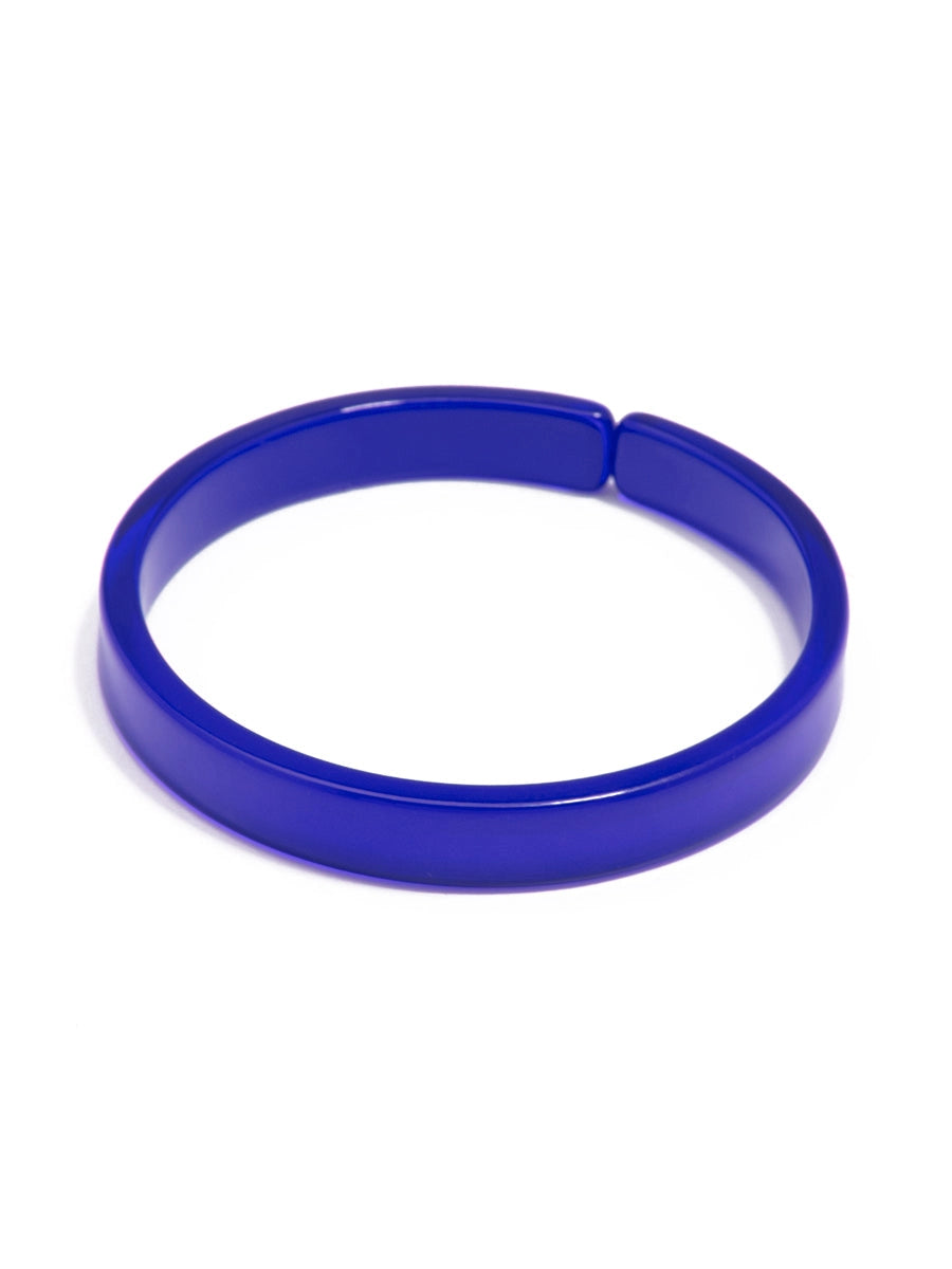 Resin Bangle Bracelet-Cobalt