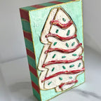 Christmas Tree Cake Handpainted Art