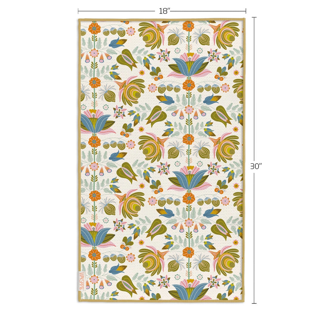 Cottage Floral Ultra Absorbent Microfiber Kitchen Towel