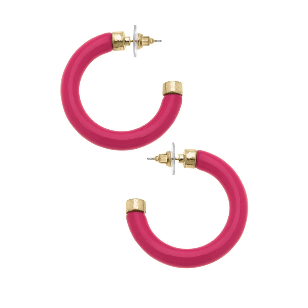 Hillary Resin Hollow Hoops