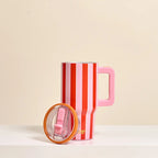 Sicily Stripe Flip Straw 20 oz Tumbler