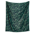 Green & Navy Leopard Throw