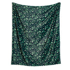 Green & Navy Leopard Throw