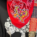 Texas  Floral Embroidered Bandana
