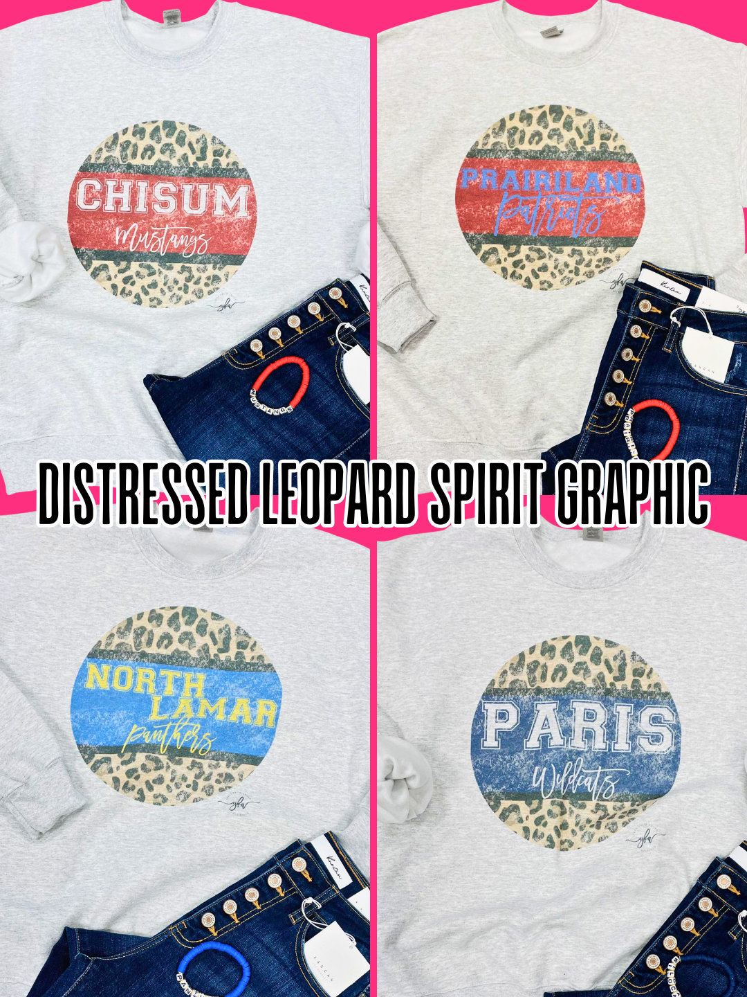 Youth Distressed Leopard Spirit Graphic