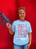 USA Outline Graphic Tee