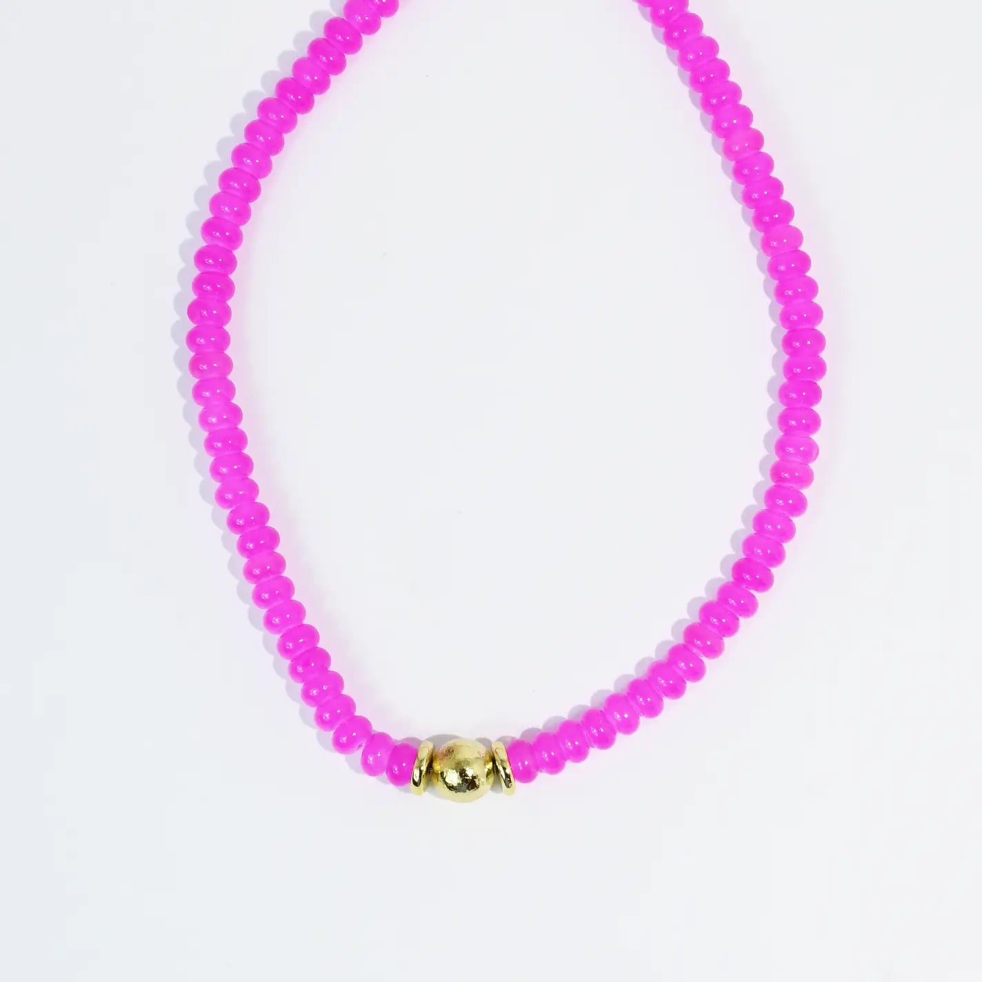 Pink Pop Beaded Necklace